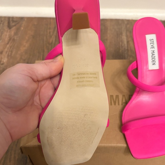 Steve Madden Fuchsia Heeled Sandals - Picture 2 of 5